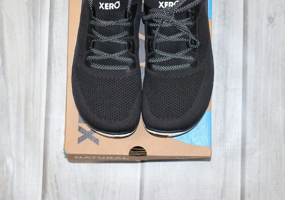 NEW Xero Shoes Nexus Knit Barefoot Athletic Sneakers Women's Black Low Top - 8.5